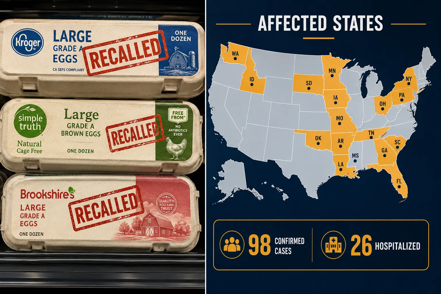 Which Egg Brands Are Affected and Which States Are Involved